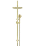 ROUND GOOSENECK SHOWER SET WITH 300MM ROSE, THREE-FUNCTION HAND SHOWER