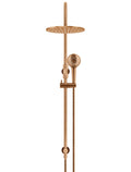 ROUND GOOSENECK SHOWER SET WITH 300MM ROSE, THREE-FUNCTION HAND SHOWER