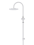 ROUND GOOSENECK SHOWER SET WITH 300MM ROSE, SINGLE-FUNCTION HAND SHOWER