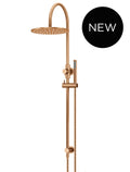 ROUND GOOSENECK SHOWER SET WITH 300MM ROSE, SINGLE-FUNCTION HAND SHOWER