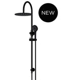 ROUND GOOSENECK SHOWER SET WITH 300MM ROSE, THREE-FUNCTION HAND SHOWER
