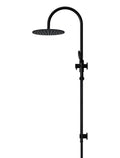 ROUND GOOSENECK SHOWER SET WITH 300MM ROSE, THREE-FUNCTION HAND SHOWER