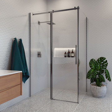 Malanda 1200 Frameless Sliding Shower Screen — Shower Screens & Enclosures, Shower Screen Hardware