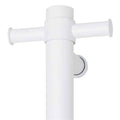 VS900HMW Matt White Straight Round Vertical Single Heated Towel Rail