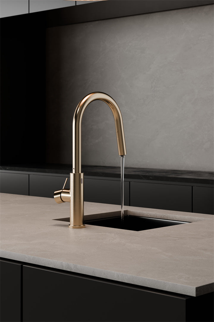 MECCA SMART SENSOR PULL OUT KITCHEN MIXER BRUSHED GOLD
