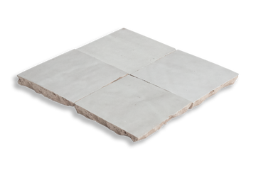 Medina White Lily Moroccan Zellige Square Tile