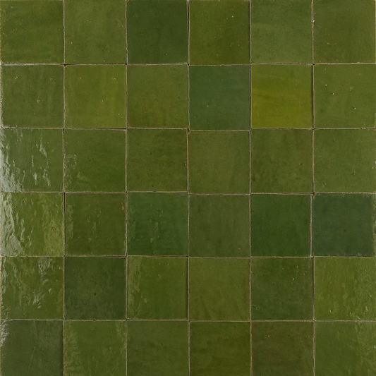 Medina Lime Green Moroccan Zellige Square Tile