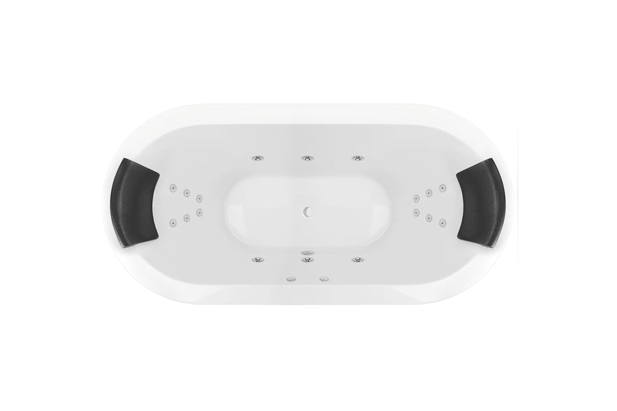 Mintori 1790 Freestanding Dolce Vita 18-Jet Spa Bath — White Baths, Acrylic Baths, Oval Baths