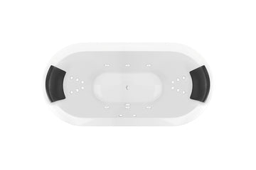 Mintori 1790 Freestanding Dolce Vita 18-Jet Spa Bath — White Baths, Acrylic Baths, Oval Baths