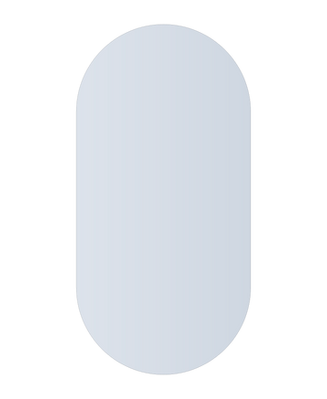 DP6012HN Pill Shape Polished Edge Mirror with Hangers