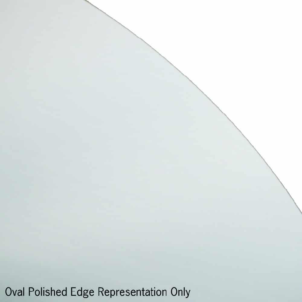 CO6080GTD Oval Polished Edge Mirror with Demister