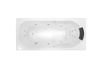 Modena 1635/1785 Dolce Vita 16-Jet Spa Bath — White Baths, Acrylic Baths, Built In Baths, Rectangular Baths