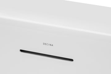 Natalia 1500 Back-To-Corner Freestanding Bath with Integrated Overflow — White Baths, Acrylic Baths