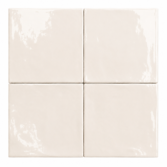Newcastle Bone Handmade Look Wall Tile - Square Gloss