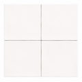 Newcastle Cotton White Handmade Look Wall Tile - Square Matte
