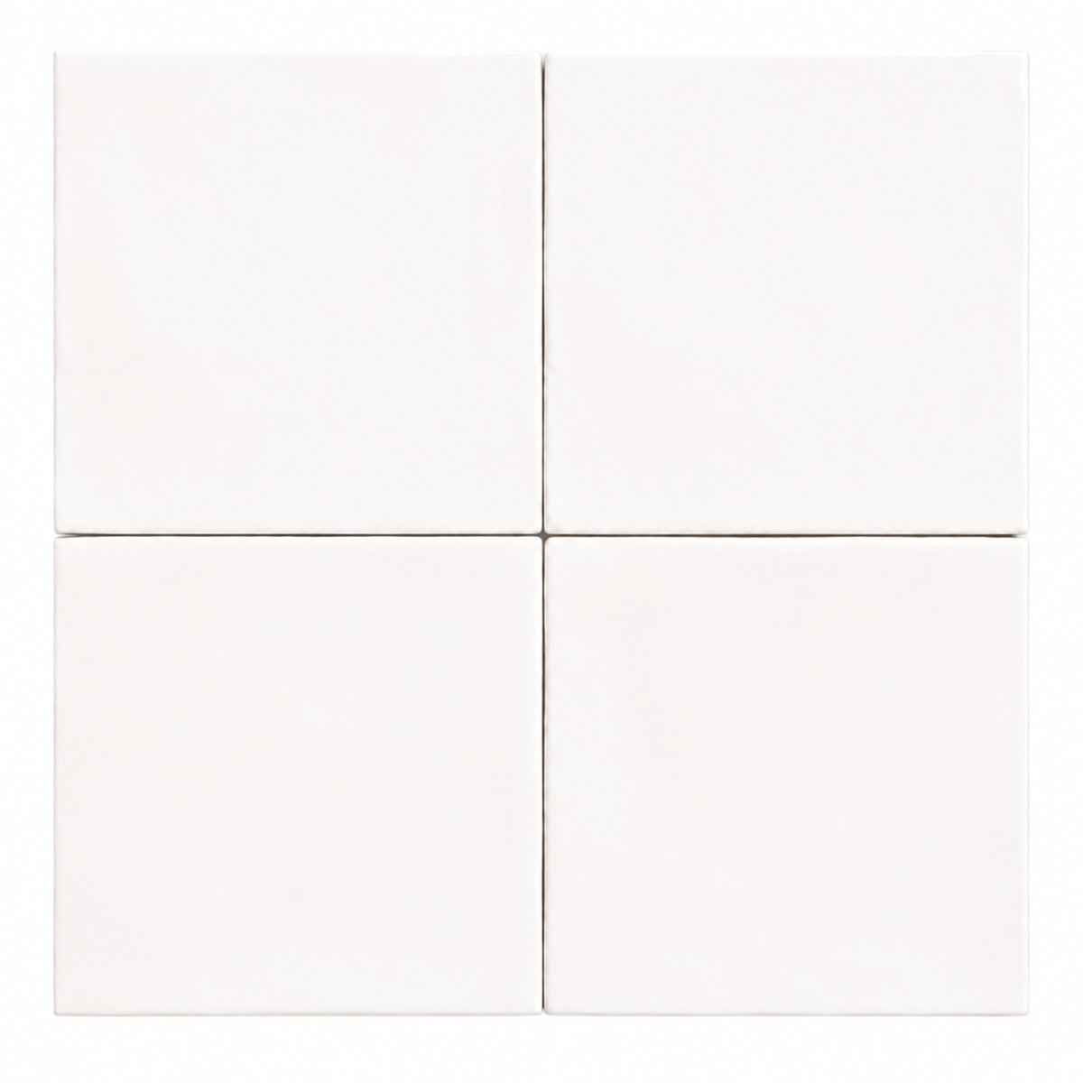 Newcastle Cotton White Handmade Look Wall Tile - Square Matte