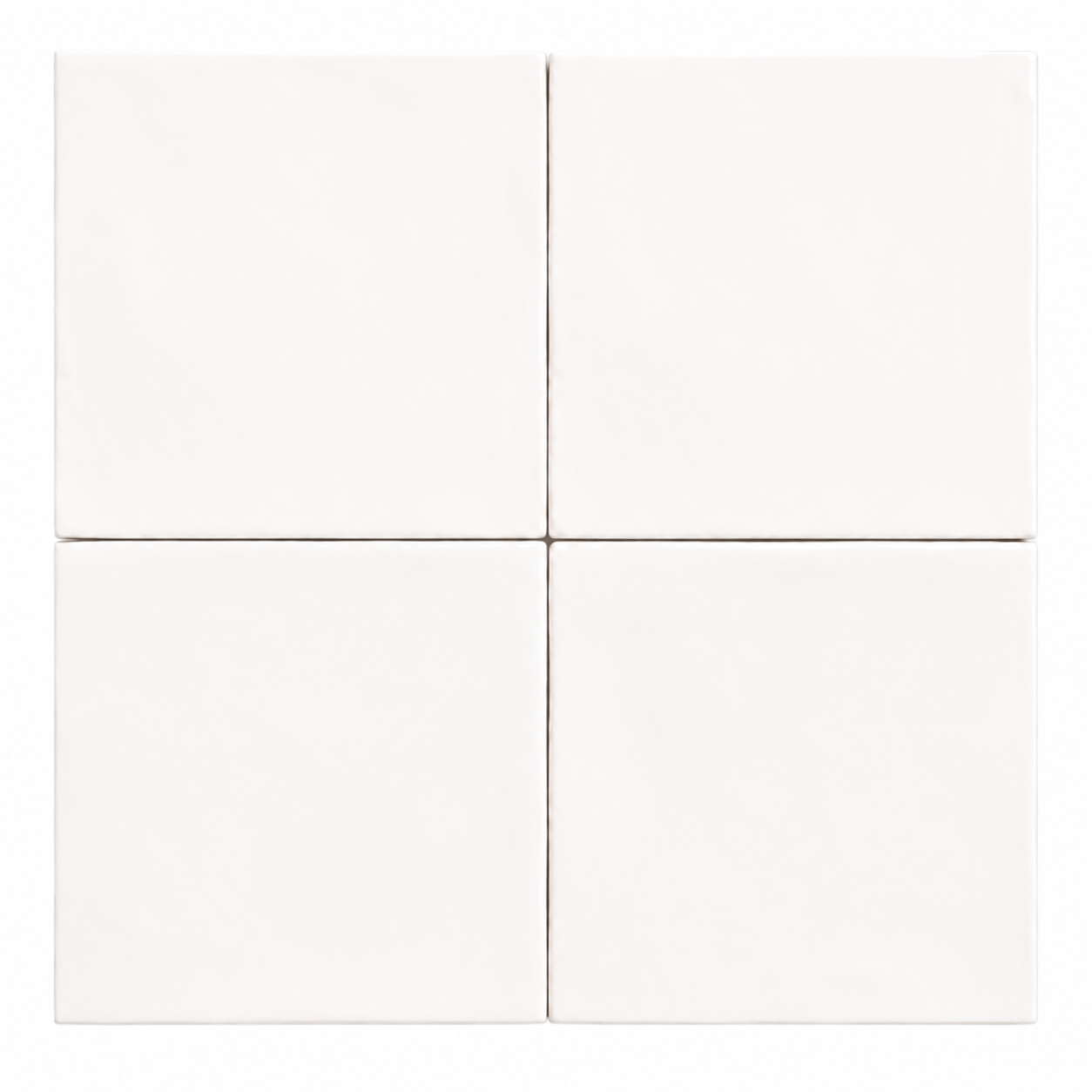 Newcastle Cotton White Handmade Look Wall Tile - Square Matte