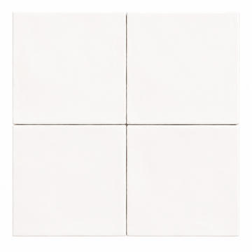 Newcastle Cotton White Handmade Look Wall Tile - Square Matte