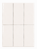 Newcastle Cotton White Handmade Look Wall Tile - Subway Gloss