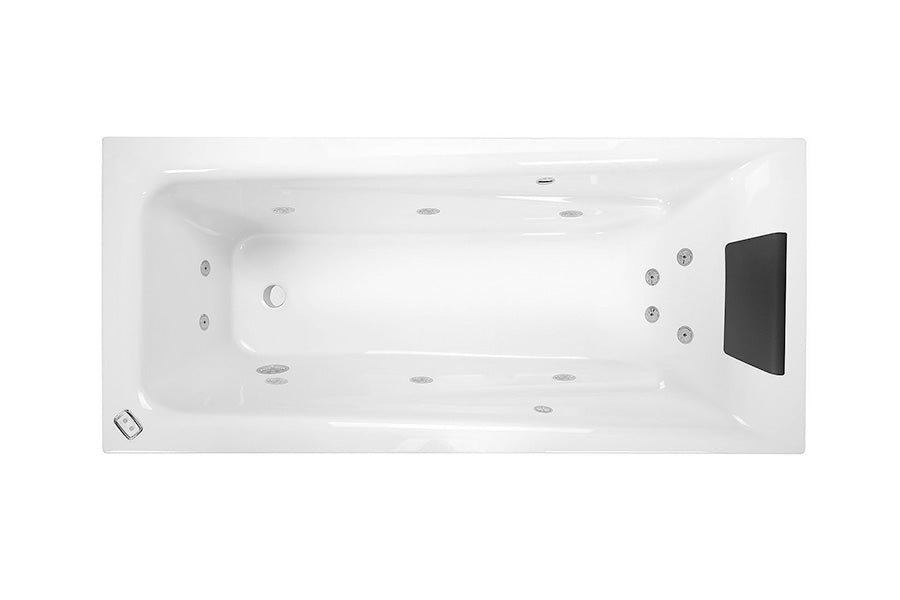Novara 1525/1665/1653 Contour 12-Jet Spa Bath — White Baths, Acrylic Baths, Oval Baths