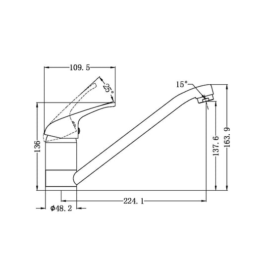 CLASSIC SINK MIXER CHROME