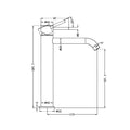 ZEN SS316L TALL BASIN MIXER GRAPHITE