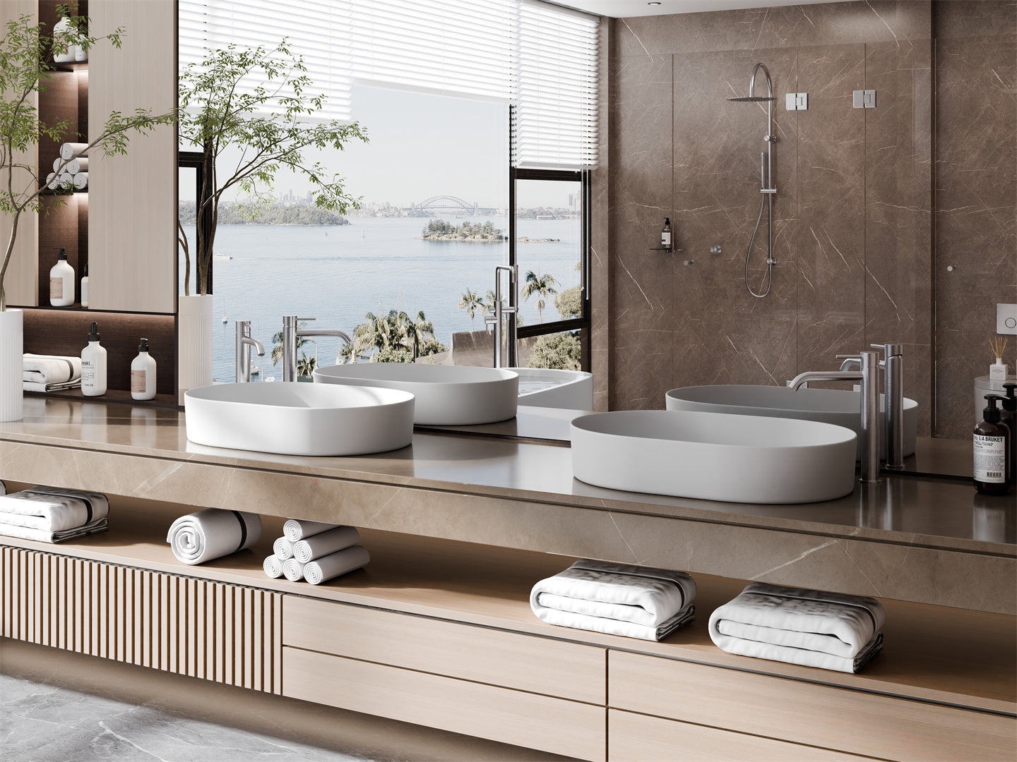 ZEN SS316L TALL BASIN MIXER BRUSHED NICKEL