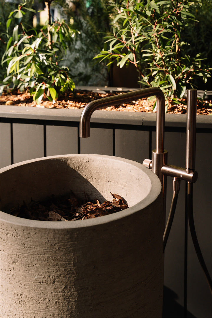 ZEN SS316L FREESTANDING BATH MIXER BRUSHED BRONZE