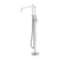ZEN SS316L FREESTANDING BATH MIXER WITH OUTDOOR SHOWER HOSE BRUSHED NICKEL