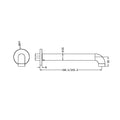 ZEN SS316L ROUND BASIN/BATH SPOUT ONLY 185/230MM BRUSHED GOLD