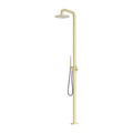ZEN SS316L OUTDOOR FREESTANDING SHOWER COLUMN BRUSHED GOLD