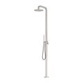 ZEN SS316L OUTDOOR FREESTANDING SHOWER COLUMN BRUSHED NICKEL