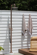 ZEN SS316L OUTDOOR FREESTANDING SHOWER COLUMN BRUSHED BRONZE