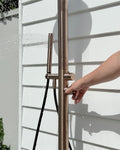 ZEN SS316L OUTDOOR FREESTANDING SHOWER COLUMN BRUSHED BRONZE