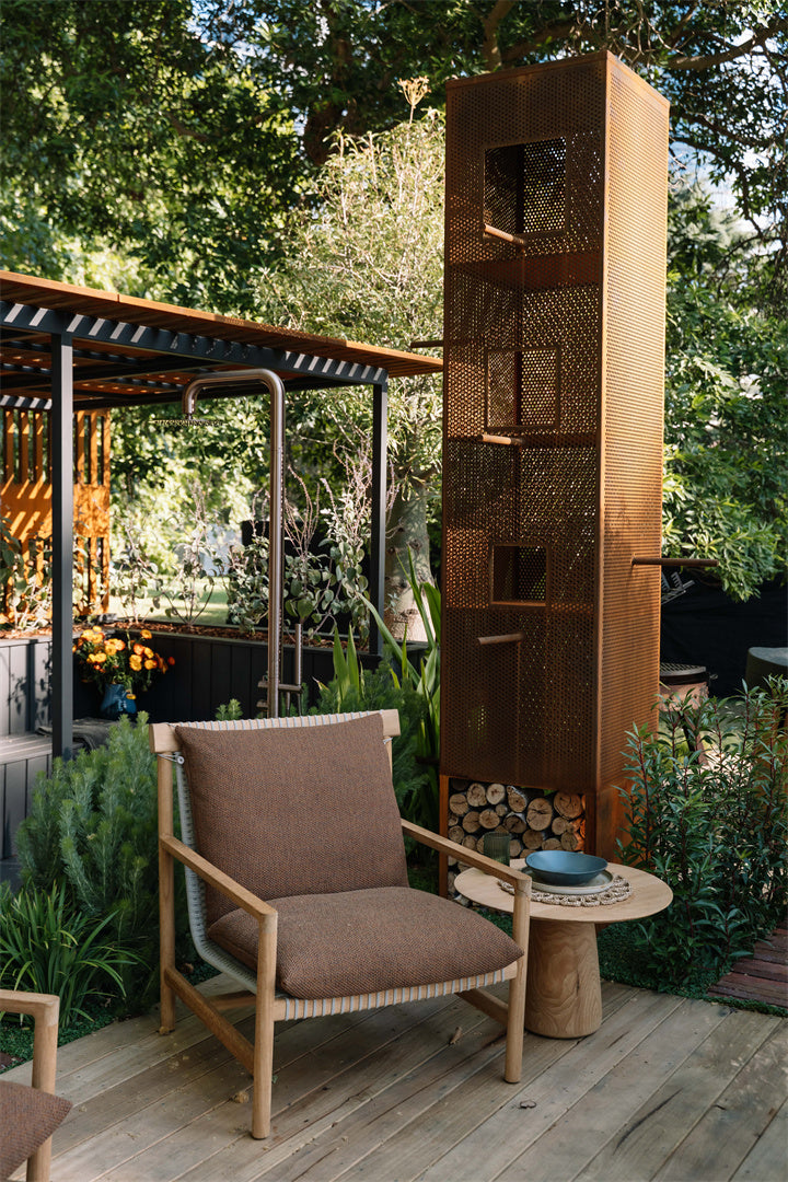 ZEN SS316L OUTDOOR FREESTANDING SHOWER COLUMN BRUSHED BRONZE