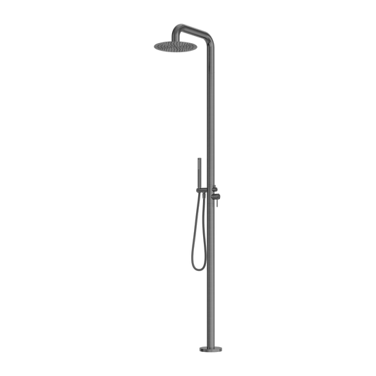 ZEN SS316L OUTDOOR FREESTANDING SHOWER COLUMN GRAPHITE (NR162205AGR) GRAPHITE