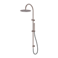 ZEN SS316L TWIN SHOWER WITH OUTDOOR SHOWER HOSE BRUSHED BRONZE