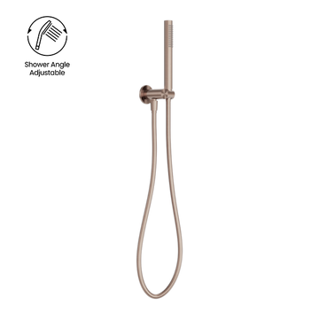 Zen SS316L Shower On Bracket Brushed Bronze — Hand Held Showers