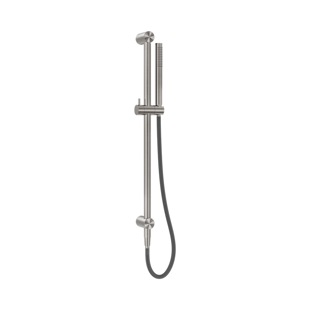 Zen SS316L Shower Rail With Outdoor Shower Hose Brushed Nickel