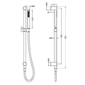 ZEN SS316L SHOWER RAIL GRAPHITE
