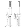ZEN SS316L SHOWER ON BRACKET BRUSHED BRONZE