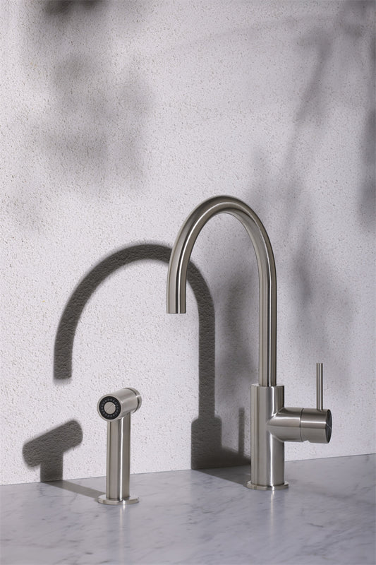 ZEN SS316L KITCHEN MIXER WITH HAND SPRAY BRUSHED NICKEL