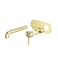 ZEN SS316L WALL BASIN/BATH MIXER 185/230MM SPOUT TRIM KITS ONLY BRUSHED GOLD