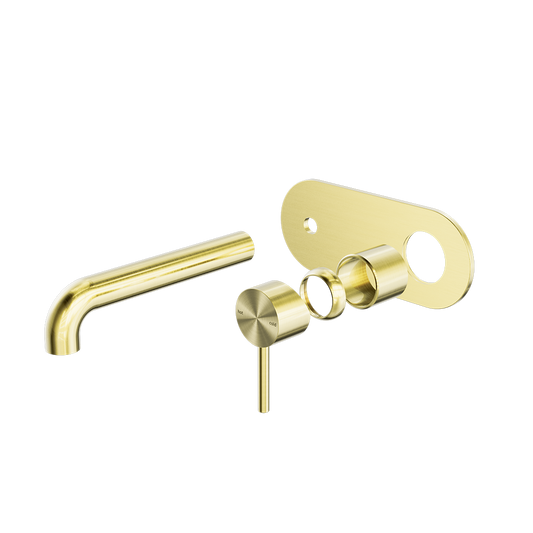 ZEN SS316L WALL BASIN/BATH MIXER 185/230MM SPOUT TRIM KITS ONLY BRUSHED GOLD