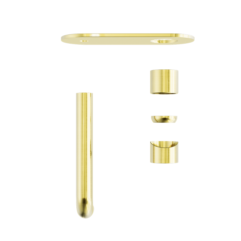 ZEN SS316L WALL BASIN/BATH MIXER 185/230MM SPOUT TRIM KITS ONLY BRUSHED GOLD