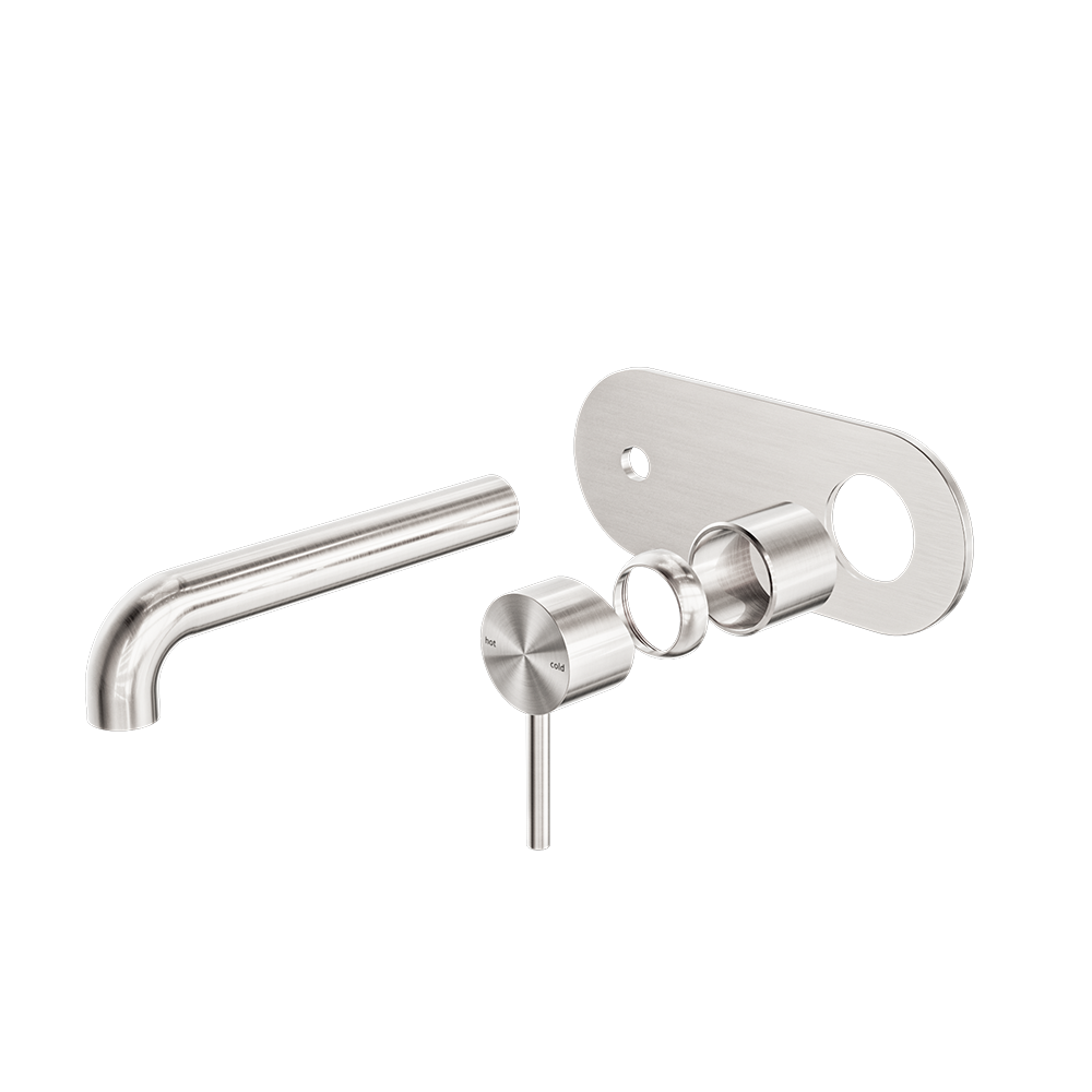 ZEN SS316L WALL BASIN/BATH MIXER 185/230MM SPOUT TRIM KITS ONLY BRUSHED NICKEL