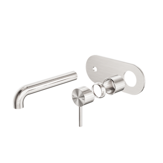 ZEN SS316L WALL BASIN/BATH MIXER 185/230MM SPOUT TRIM KITS ONLY BRUSHED NICKEL