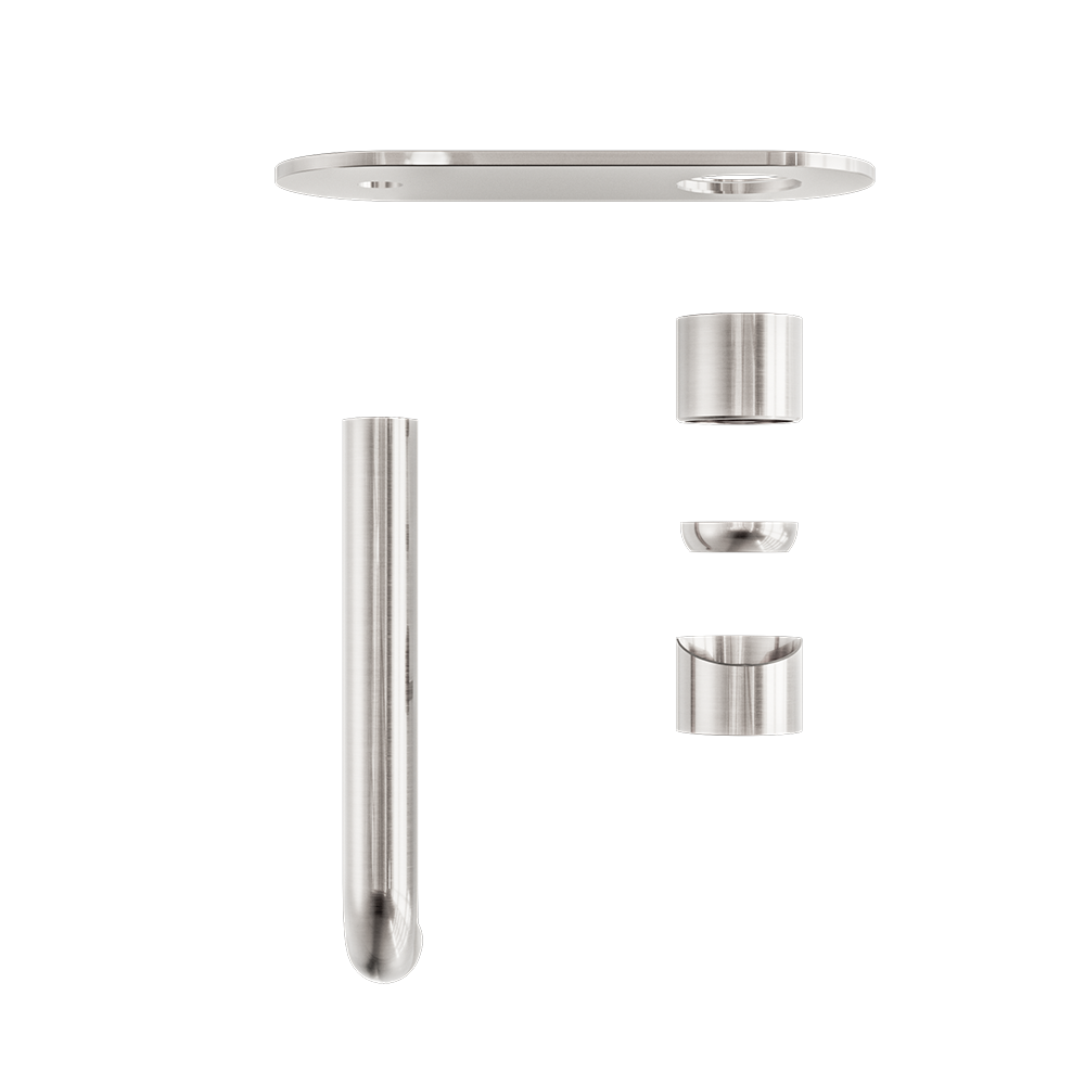 ZEN SS316L WALL BASIN/BATH MIXER 185/230MM SPOUT TRIM KITS ONLY BRUSHED NICKEL