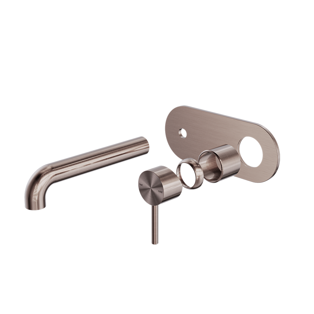 ZEN SS316L WALL BASIN/BATH MIXER 185/230MM SPOUT TRIM KITS ONLY BRUSHED BRONZE