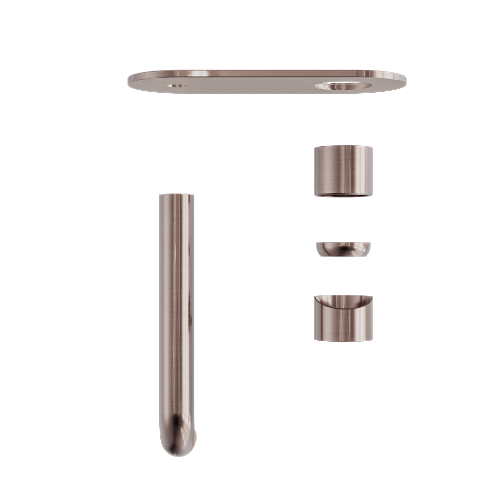 ZEN SS316L WALL BASIN/BATH MIXER 185/230MM SPOUT TRIM KITS ONLY BRUSHED BRONZE